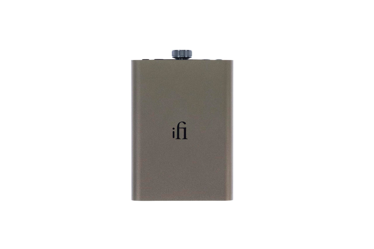 ifi hip-dac3 Titanium Shadow front view for high-fidelity portable listening.