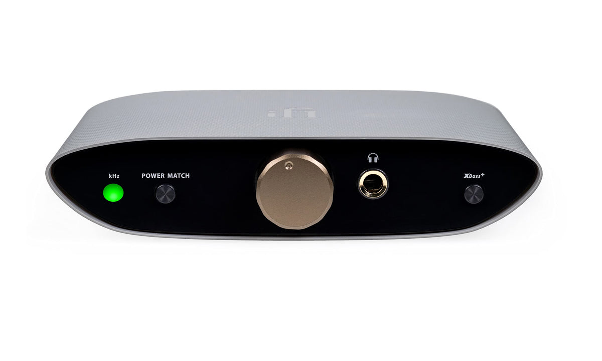iFi Zen Air DAC front panel showing controls and headphone jack for cleaner sound