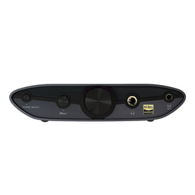 IFI Zen DAC 3 front view reveals matte black chassis for a premium desk setup