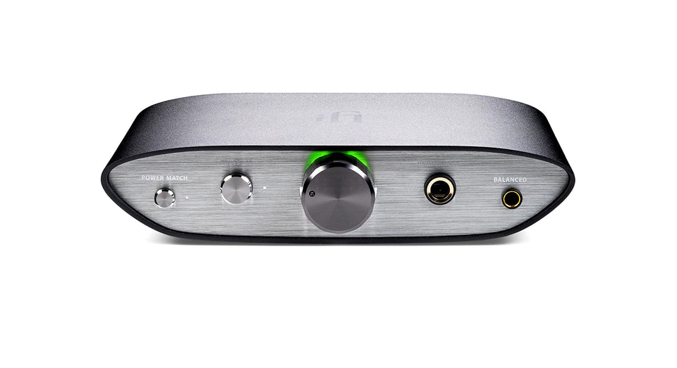 ifi Zen DAC V2 front panel highlights compact desktop design for easy access