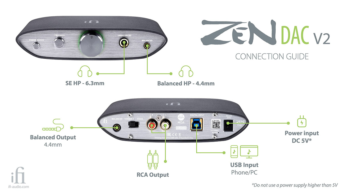 ifi Zen DAC V2 MQA decode indicator confirms support for streaming formats