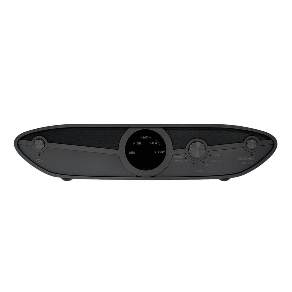 iFi Zen Phono 3 Black Stealth edition front view highlighting premium matte finish and design.