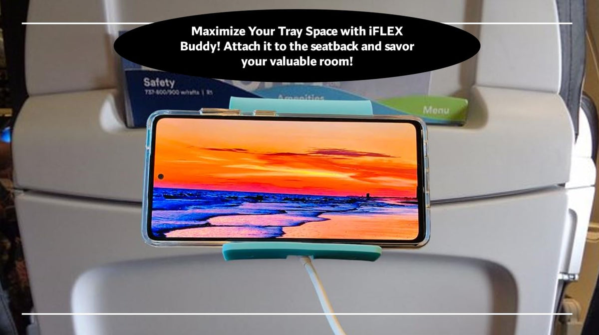 iFLEX Buddy in commuter bag with phone ready for hands-free use