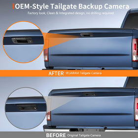 IFLIARAM tailgate camera plug-and-play install without wire cutting