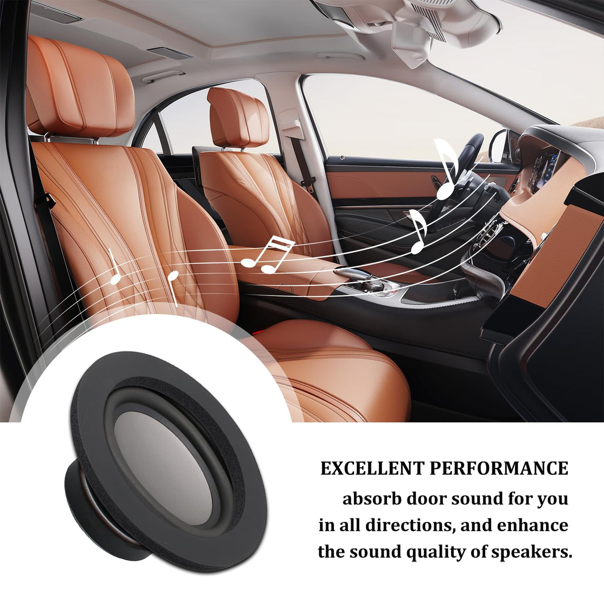IHOTDER EPDM foam pad delivers durable, weather-resistant protection for car speakers.