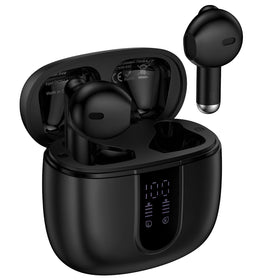 iHoto front view of charging case showing compact design and easy storage benefit