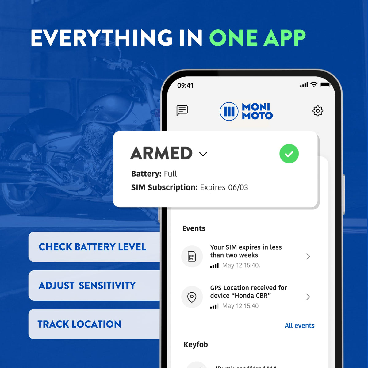 Monimoto 9 US in-app support image representing easy access to help.