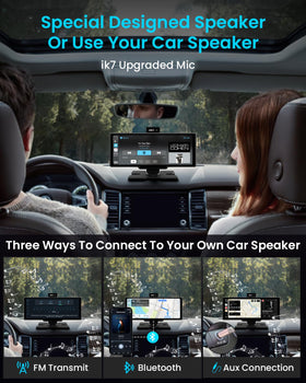 IIWEY iK7 high-definition microphone for clear calls and media playback.