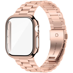 iiteeology rose gold 46mm stainless steel band for Apple Watch, secure fit and style