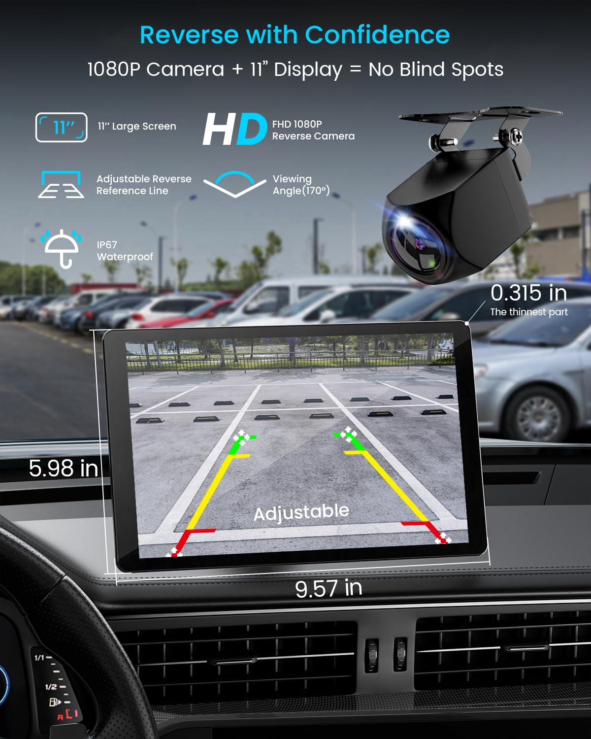 Flexible audio options via Bluetooth, AUX, or FM for versatile listening.