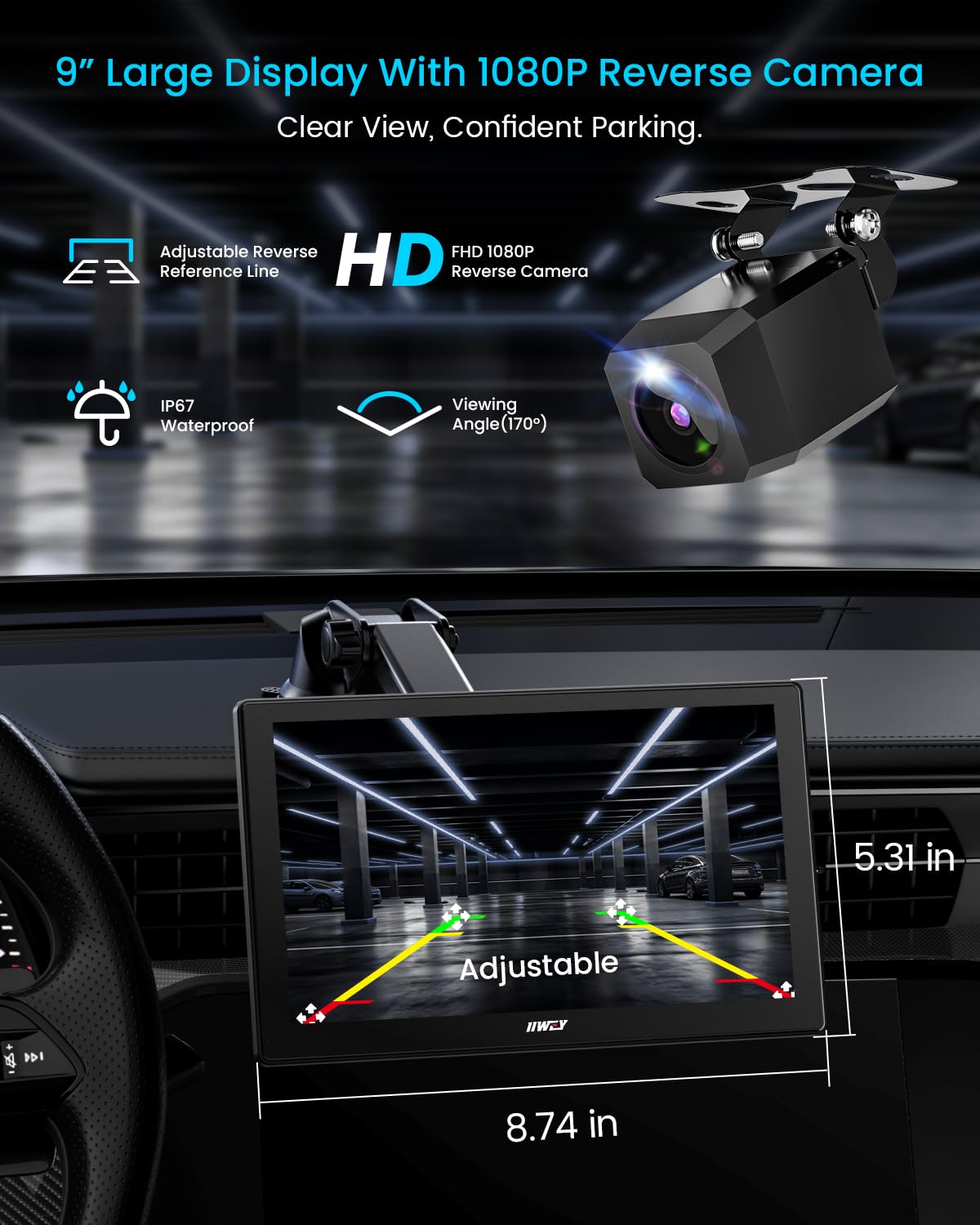 IIWEY IK5 Bluetooth/AUX/FM audio delivers clear calls and music.