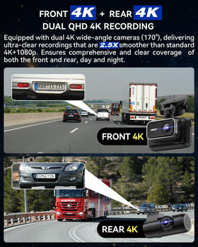 IIWEY rear 4K dashcam provides clearer rear footage for safe maneuvers