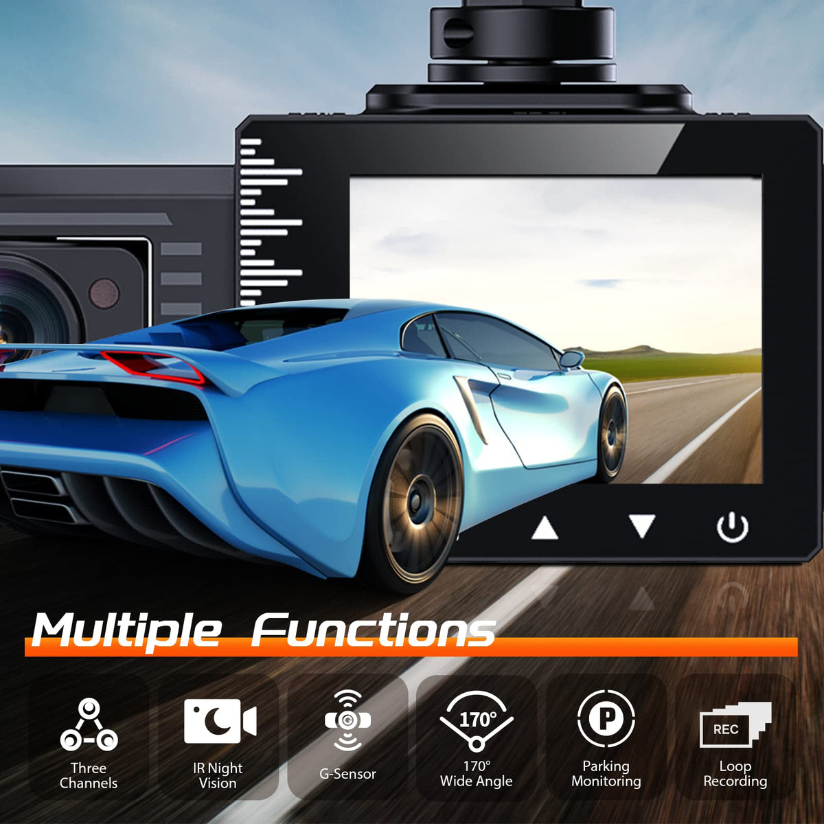 IIWEY T1-pro left camera view provides interior monitoring for passenger safety.