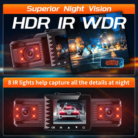 IIWEY T1-pro rear camera view captures tail-end details in all lighting.