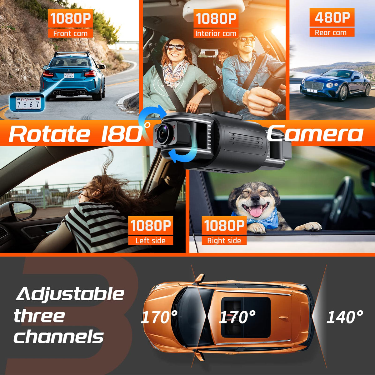 IIWEY T1-pro right camera view complements rear footage for full side protection.