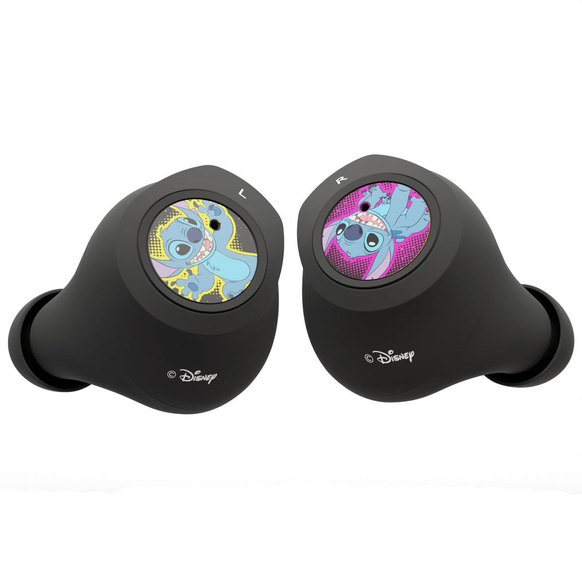 iJoy open charging case with earbuds inside showing protection and extra battery