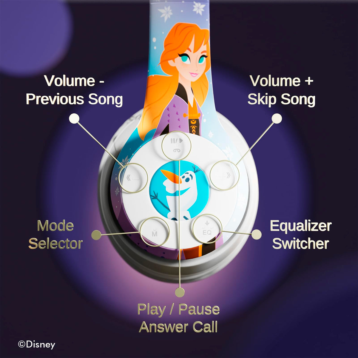 iJoy Disney Frozen headphones offer up to 15 hours of playback