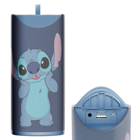 iJoy Disney Lilo and Stitch speaker front view showing compact on-the-go design