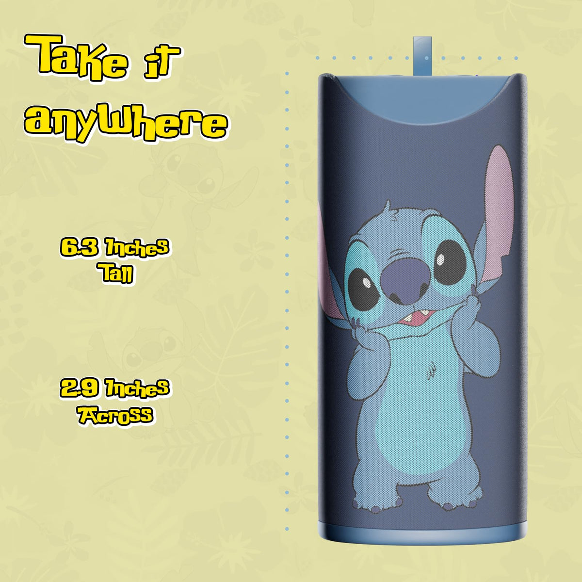 iJoy Disney Lilo and Stitch speaker compact size fits bags and backpacks