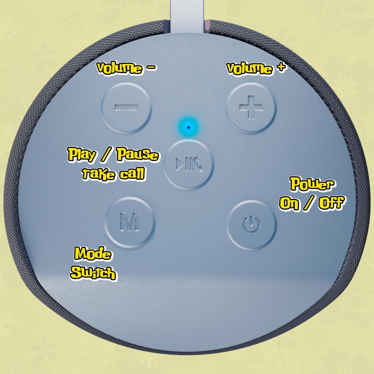 iJoy Disney Lilo and Stitch speaker top controls for quick playback and volume tweaks