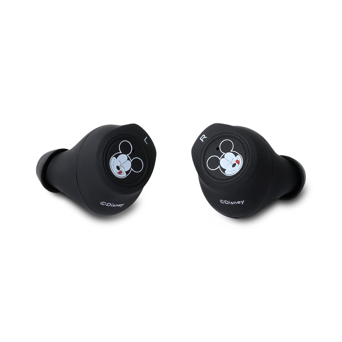 iJoy Disney Mickey charging case opened, highlighting 30-hour playtime.