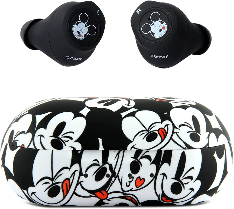iJoy Disney Mickey Earbuds with charging case, premium wireless audio on the go.