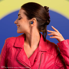 iJoy Disney Winnie The Pooh earbuds design detail for fashion-forward Pooh fans.