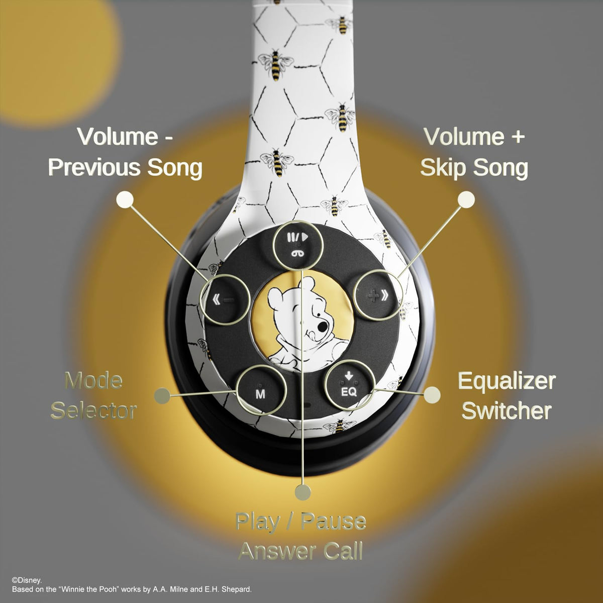 iJoy Winnie the Pooh headphones delivering up to 15 hours of playtime