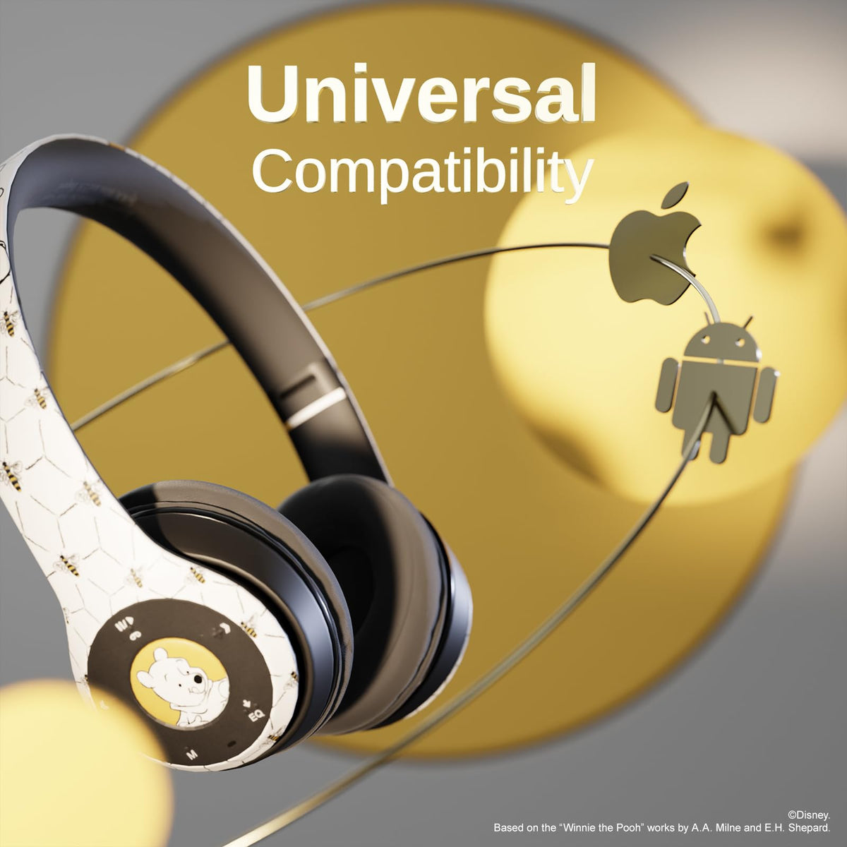 iJoy Disney Winnie the Pooh headphones Bluetooth range for wireless freedom