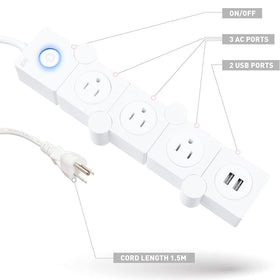 iJoy power strip with USB ports enabling easy on-the-go charging