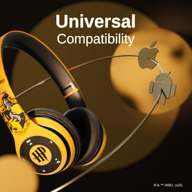 iJoy Hufflepuff crest logo on earcup for fandom pride.