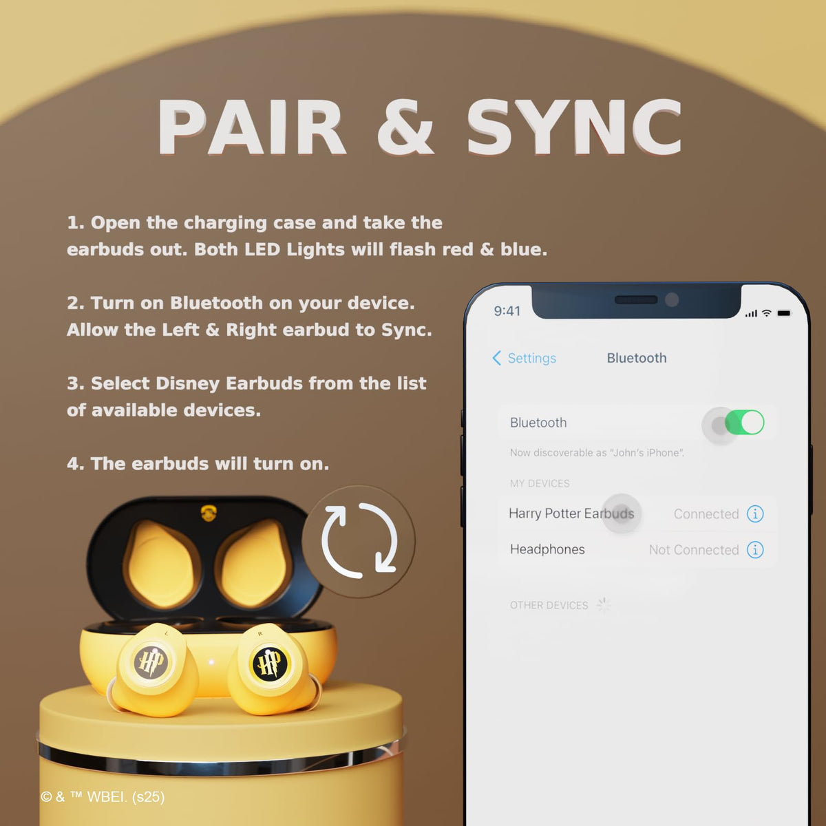 iJoy Hufflepuff case in travel pocket showing on-the-go battery backup benefit