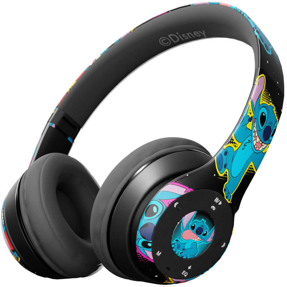 iJoy headphones front view showing Lilo and Stitch art and fun styling benefit