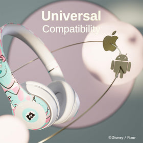 iJoy Monsters Inc headphones over-ear cushions for long listening.