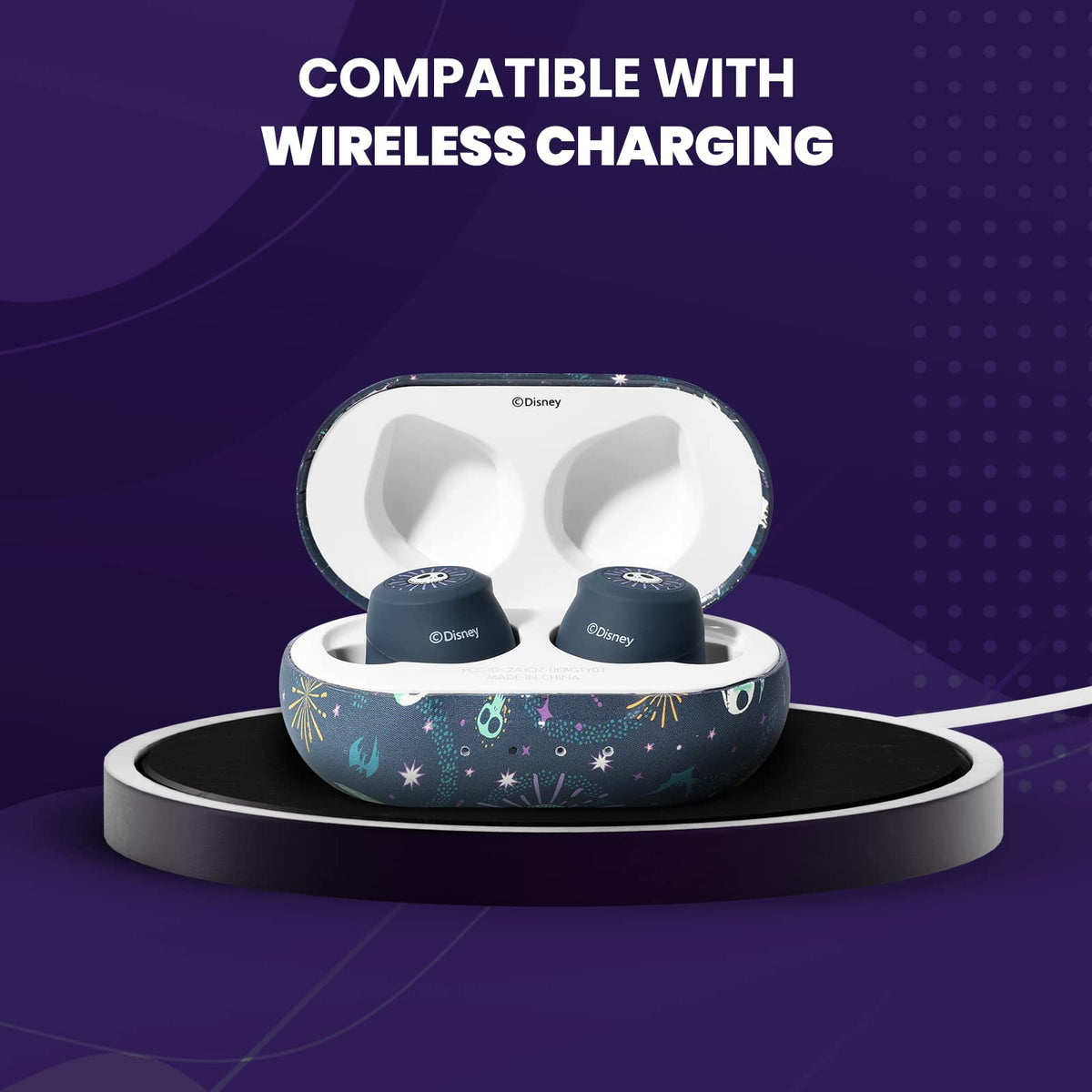 iJoy charging case on wireless pad showing fast on-the-go recharging