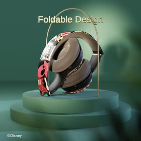 iJoy lifestyle adult wearing headphones for commuting and casual listening