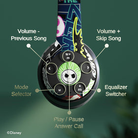 iJoy mic and MicroSD slot closeup for hands‑free calls and offline playback
