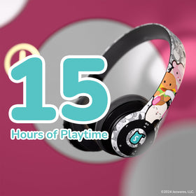 iJoy Squishmallows Cam the Cat design on ear cups for playful style