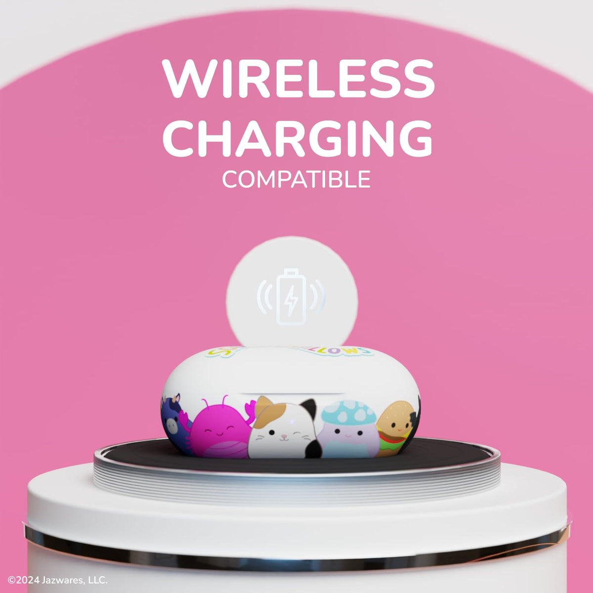 iJoy Squishmallows earbuds connect to all Bluetooth devices for easy pairing