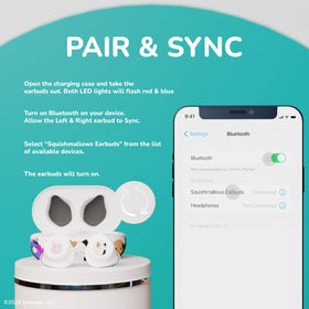 iJoy Squishmallows earbuds feature playful Squish design for fans