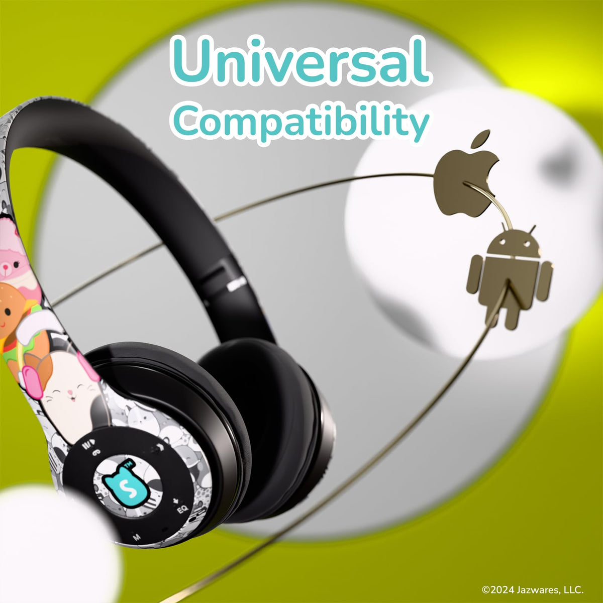 iJoy Squishmallows five-button control panel for playback and volume