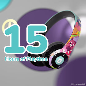 iJoy Squishmallows headphones folded for compact travel