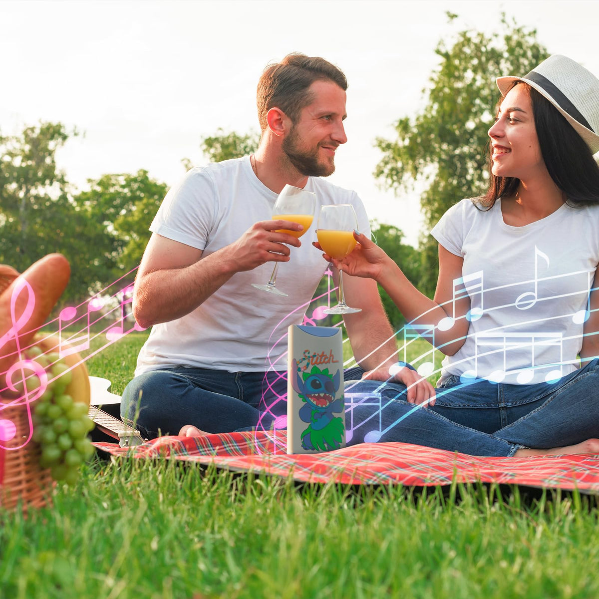 iJoy Stitch includes FM radio for local stations on the go.