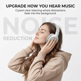 iJoy Ultra over-ear design shown for all-day comfort during study or work