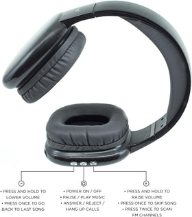 iJoy Ultra Wireless Headphones dial controls simplify volume and track changes.