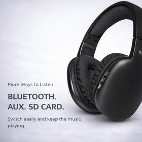 iJoy Ultra Wireless Headphones foldable portable for travel and gym.
