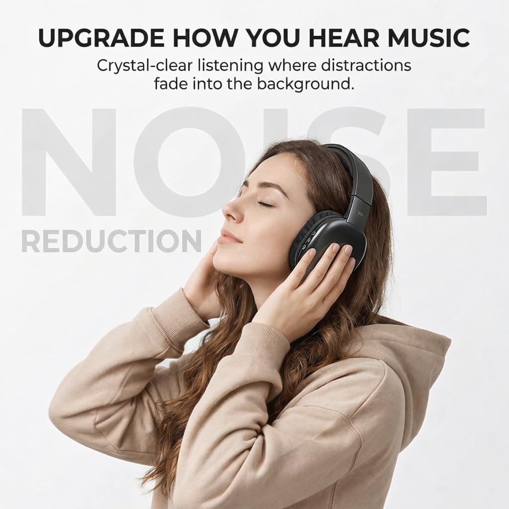 iJoy Ultra Wireless Headphones with mic enable clear calls anywhere.
