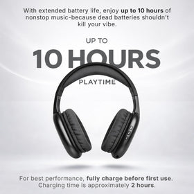 iJoy Ultra Wireless Headphones wired aux backup for instant listening.