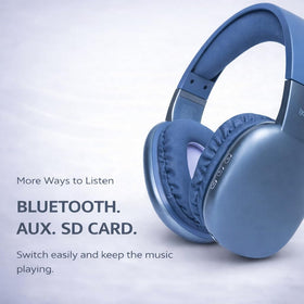 iJoy Ultra Wireless Headphones blue with SD card use