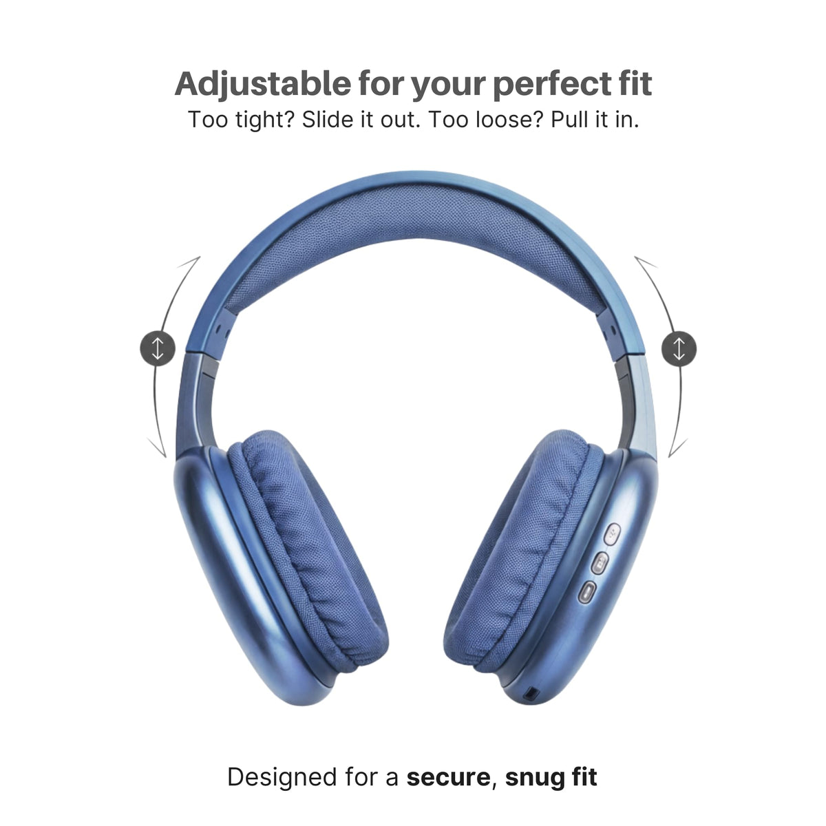 iJoy Ultra Wireless Headphones blue during work or study sessions